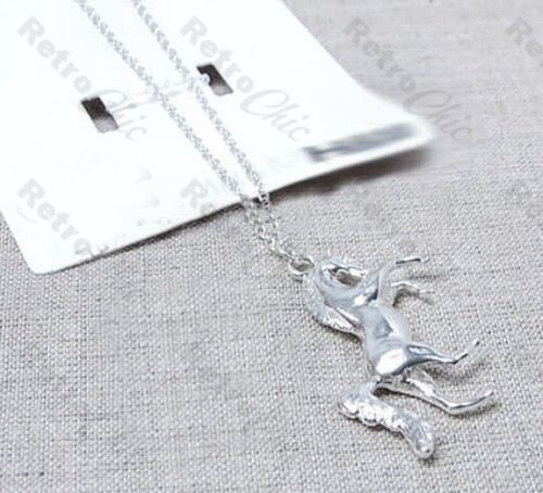 HORSE JEWELLERY gold/silver tone NECKLACE/EARRINGS animals horserider EQUESTRIAN - Picture 20 of 52