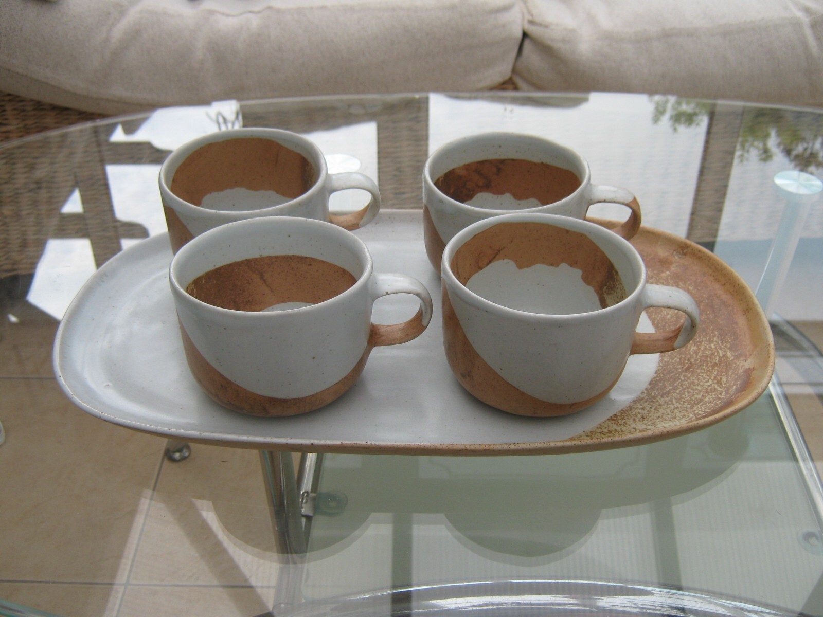Extremely Rare Habitat Elzora Serving Tray and 4 mugs set Discontinued