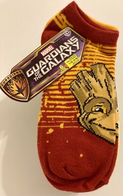  MARVEL, Guardians Of The Galaxy  Boys Ankle Socks,6 Pair, Shoe Size3-9    
