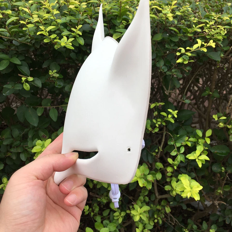 White Blank Plain Mask Base for DIY,Fox/Cat Kitsune for Masquerade Ball Party - Image 3 of 4