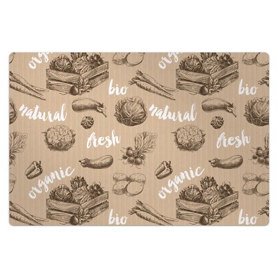 Vinylmatte 80x120 cm Teppich Bodenmatte Dekoration Gemüse retro Essen