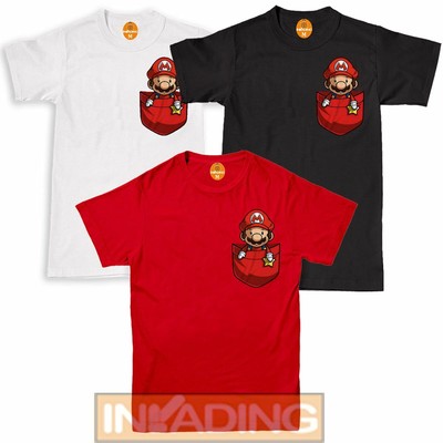 Boys T-shirt Super Mario Pocket Cartoon 