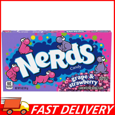 Nerds Grape & Strawberry Candy Theater Box, Grape, Strawberry, 5 oz (Pack of 12)