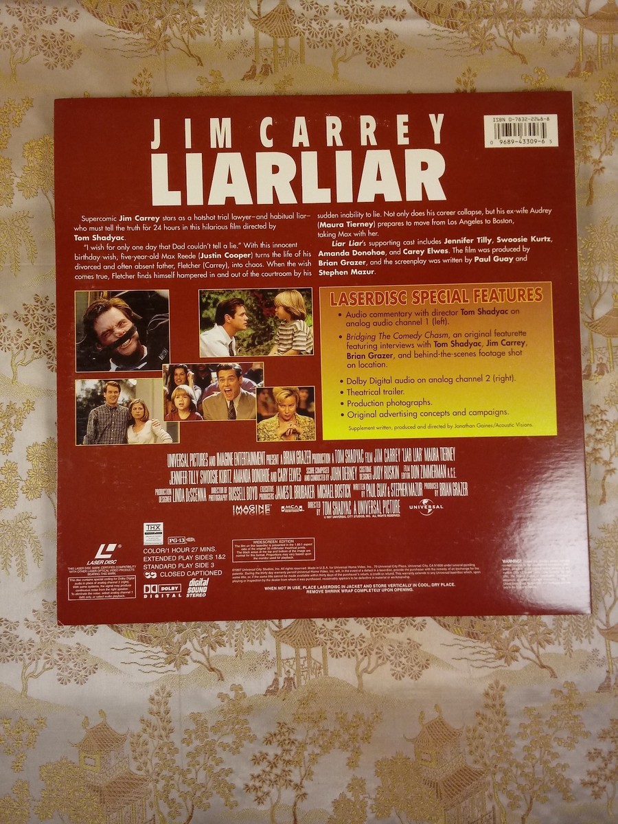 LIAR LIAR 2-Laserdisc SIGNATURE COLLECTION WIDESCREEN