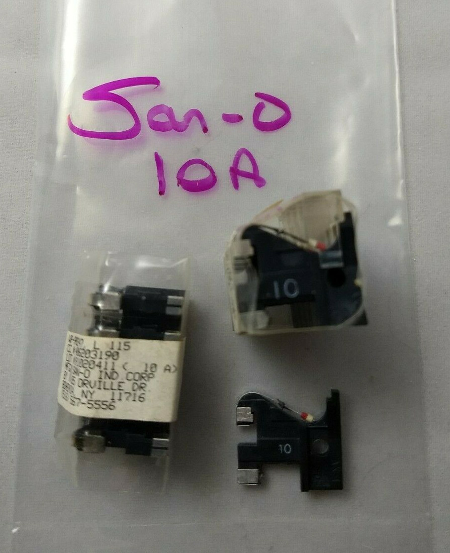 Qty 10-SAN-O, 10A Alarm Indicating Fast Acting Flag Fuses