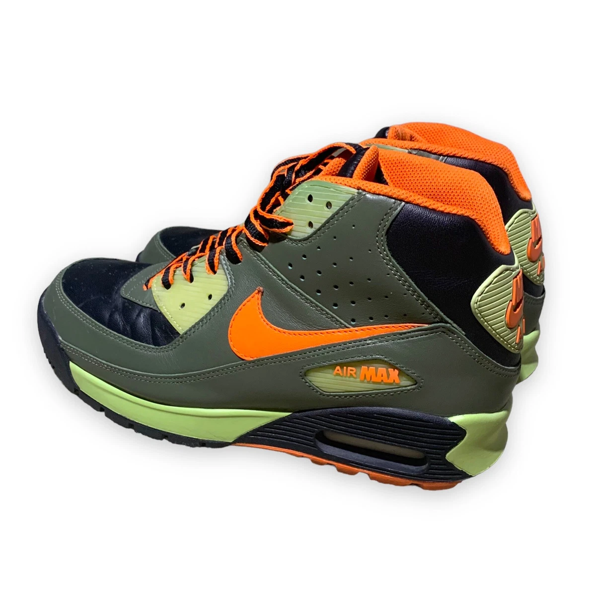 Nike Air Max Boot Dark Green Orange Men s Size 9.5 US 316339 381