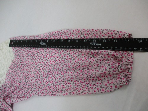 NEU Torrid Shirt Damen 1 US 1X Plus weiß rosa Oberteil Freizeit 3/4-Arm Damen - Bild 7 von 12