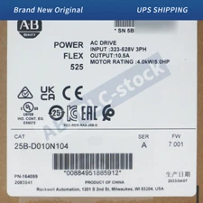 New Allen Bradley 25B-D010N104 PowerFlex 525 4kW 5Hp AC Drive 3 Phase 3PH