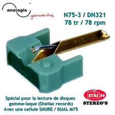 N75-3 DN321 Special Stylus 78 RPM Analogis SHURE DUAL M75 Needle Stylus