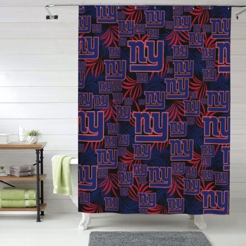 Rideau de douche de salle de bain géants de New York avec crochet rideau imperméable 60*72" - Photo 1 sur 8