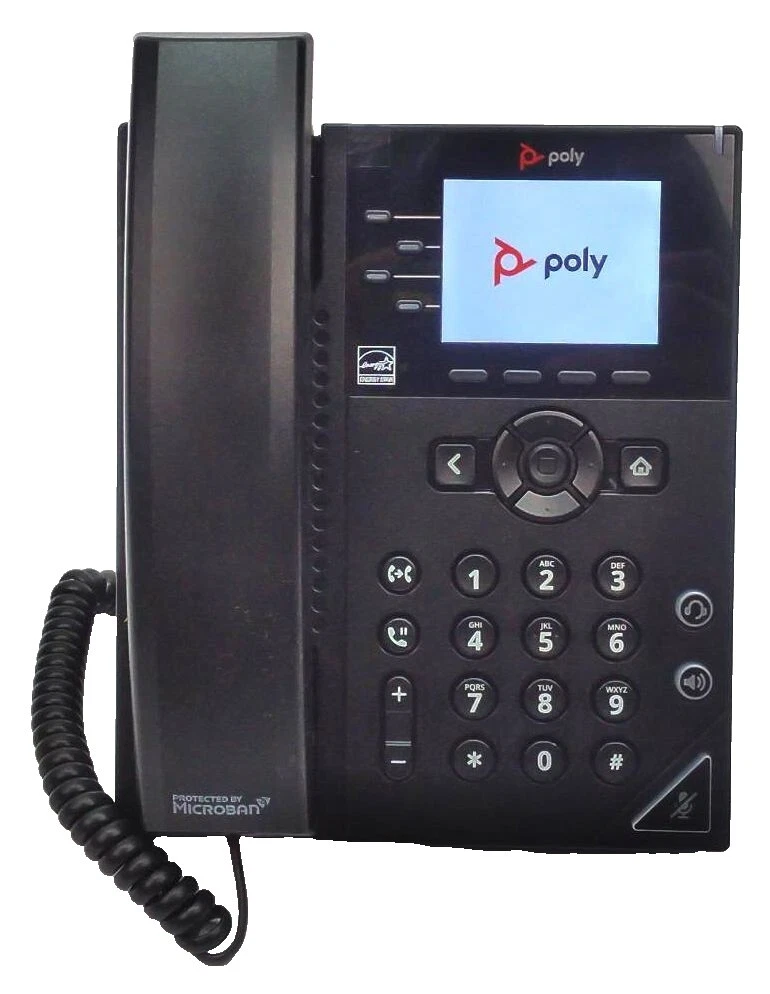 Black Polycom Corded Telephones
