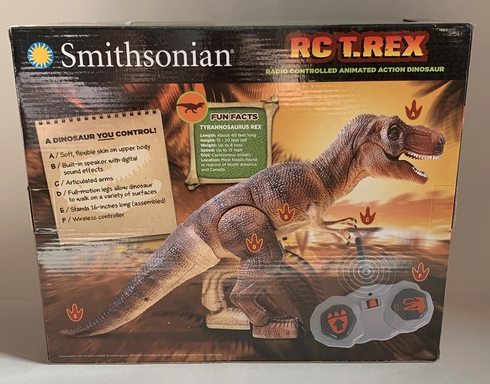 2016 Smithsonian T.REX Radio Controlled Action Dinosaur Age 6+ New - Image 4 of 4