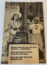 1971 CBS tv ad~ HERE'S LUCY ~ Lucille Ball, Flip Wilson