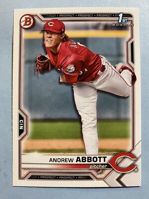 2021 Bowman Draft Andrew Abbott 1st Bowman Rookie Prospect Cincinnati Reds   