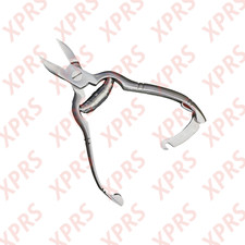 Nail Nipper with Lock, 4.5", Slightly Curved Jaws, Barrel Spring