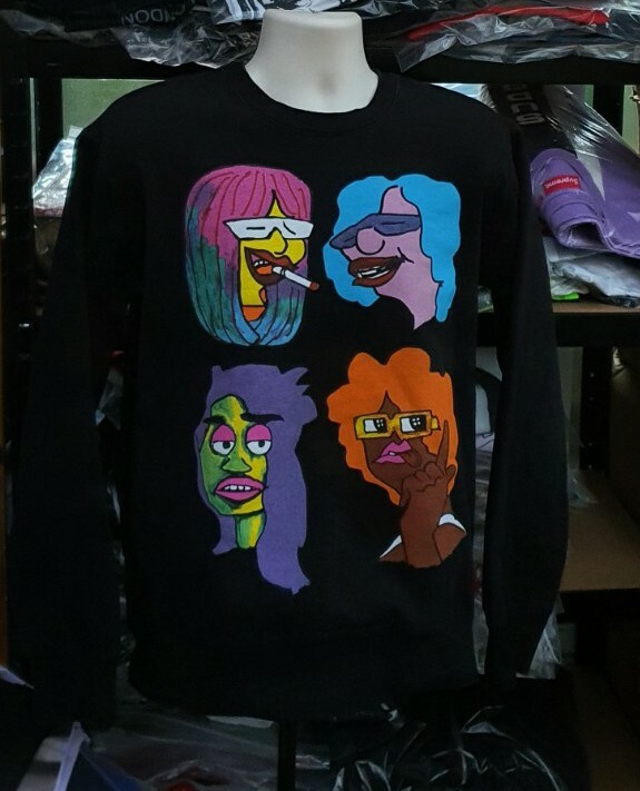 FW17 Supreme Gonz Heads black crewneck size L large FW17 Supreme Gonz Heads black crewneck size L large