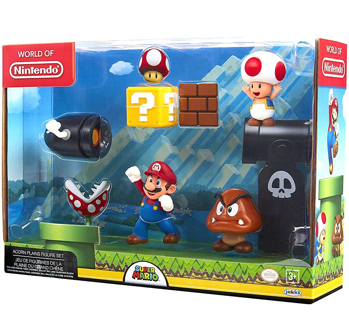 World of Nintendo Super Mario Acorns Plains Diorama Gift Set | eBay
