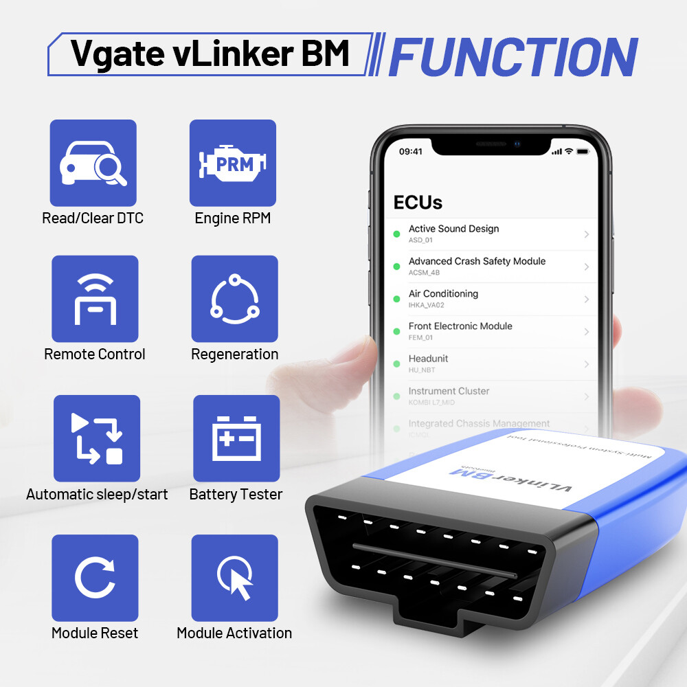 VLinker BM OBD2 Bluetooth Code Reader, Strumento Di Scansione - Foto 13