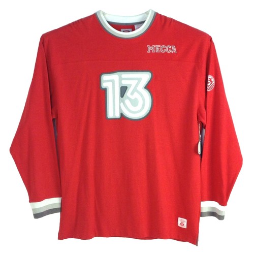 Vintage Y2K Mecca USA T-Shirt Mens Large (Fits M/L) Red All Over