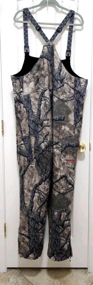 SITKA Mothwing Mountain Mimicy Camouflage 2.0 Bibs Pants XL Suspenders Fleece - Image 3 of 4