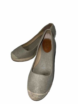 Crew Women's Espadrille Wedge Shoes Size Gray