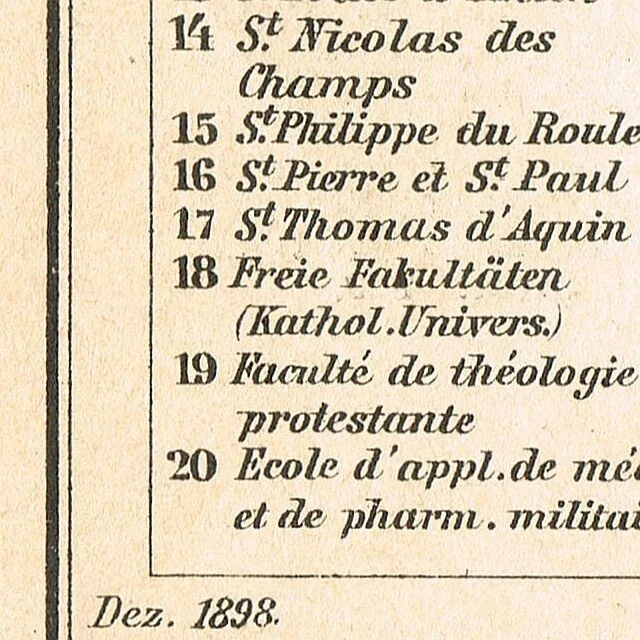 PARIS  Original map Antique  plan DATED  1897  FRANCE République française - Image 4 of 4