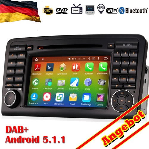 7" Mercedes Benz ML/GL Klasse X/W164 Android 5.1 Autoradio GPS WIFI DTV-IN 4511D