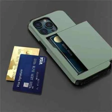 Wallet Credit Card ID Slot Case For iPhone 15 Pro Max 14 13 12 11 Pro XS XR 8 7+