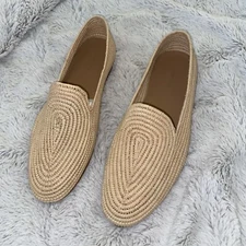 Carrie Forbes Atlas Women’s Loafers Leather Morocco Woven Size 37 FREE SHIP