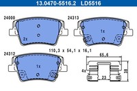 Bremsbelagsatz Scheibenbremse ATE Ceramic 13.0470-5516.2 FüR Hyundai Santa FE 4