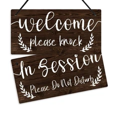 Putuo Decor In Session Do Not Disturb Door Sign Reversible Double Sided Sign ...