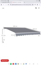 Outsunny 2.95 X 2.5m Manual Awning Canopy Sun Shade Shelter Retractable for