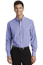 Port Authority S654 Men's Long Sleeve Gingham Easy Care Shirt