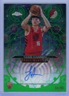 2025-26 TOPPS CHROME YANG HANSEN CHROMOGRAPHS GREEN ROOKIE AUTO /99 BLAZERS RC