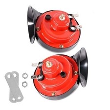 300db Super Loud Train Horns For Truck 2pcs 12v Car Horn Kits Loud Dual Red