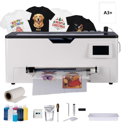 A3 DTF Printer with XP600 Printhead&Roll Feeder with White Ink Stirring System