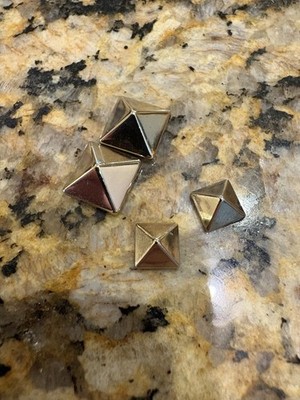 Four Authentic Valentino Rockstud Replacement Studs Silver Metallic