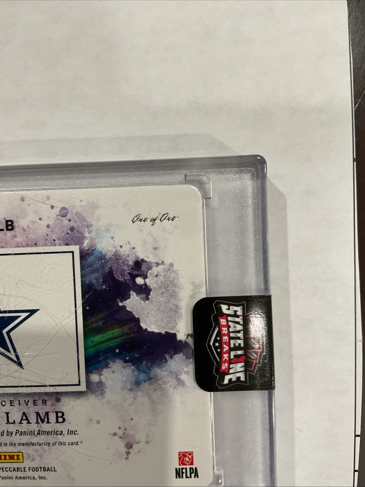 2025 Ceedee Lamb Panini Impeccable Football 1/1 Auto printing plate view 3