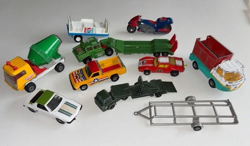 Vintage Assorted Toy Vehicles Corgi Matchbox Lone Star Lorry Cement Mixer Truck