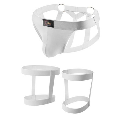 Evankin Men's Underwear Set Hollow out Brief Sexy Low Rise Medium, White 