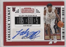 2019 Panini Contenders Draft Picks College Ticket Jalen McDaniels #84 Auto pu3