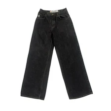 VTG 90s Y2K Freeworld Denim Jeans Baggy 10.5" Wide Leg Men's 28 X 31 Black