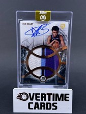 Topps 2025-26 3 Ace Bailey Rookie Relic Autograph Utah Jazz Prime /25