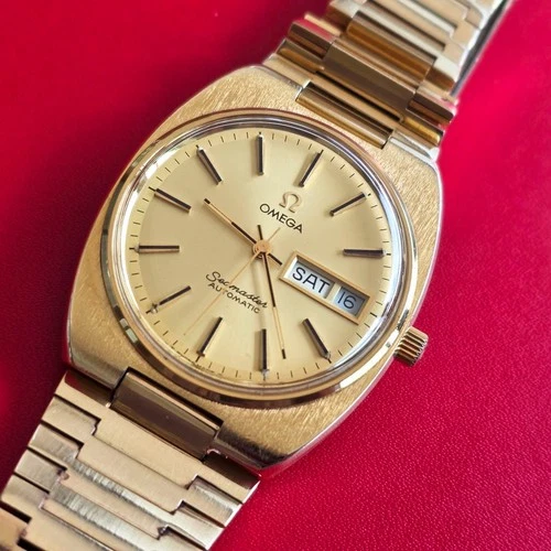 VINTAGE  1978   MEN  OMEGA  SEAMASTER   AUTOMATIC  GOLD  SERVICED 1020  DAY DATE