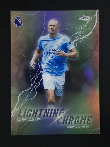 2026 Topps Chrome EPL Soccer ERLING HAALAND Lightning Chrome Man City #LC-4