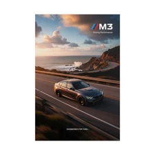BMW M3 Poster – Sports Car Wall Art Print, Driving Performance Motorsport Decor
