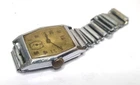 vintage c1920s 30s art deco gents wrist watch chrome 15 jewels swiss made