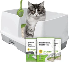 Tidy Cats Breeze Litter Box System Starter Kit With Pellets & Pads, X-Large
