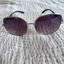 Juicy Couture Sunglasses Women One Size Silver Purple Heart WJC61SG22S Y2K