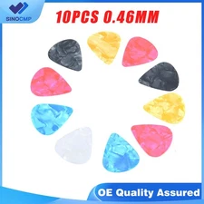 10X Acoustic Bulk Guitar Pick Picks Plectrum Celluloid Electric Smooth 0.46mm